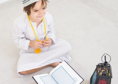 Happy kids ready for Ramadan